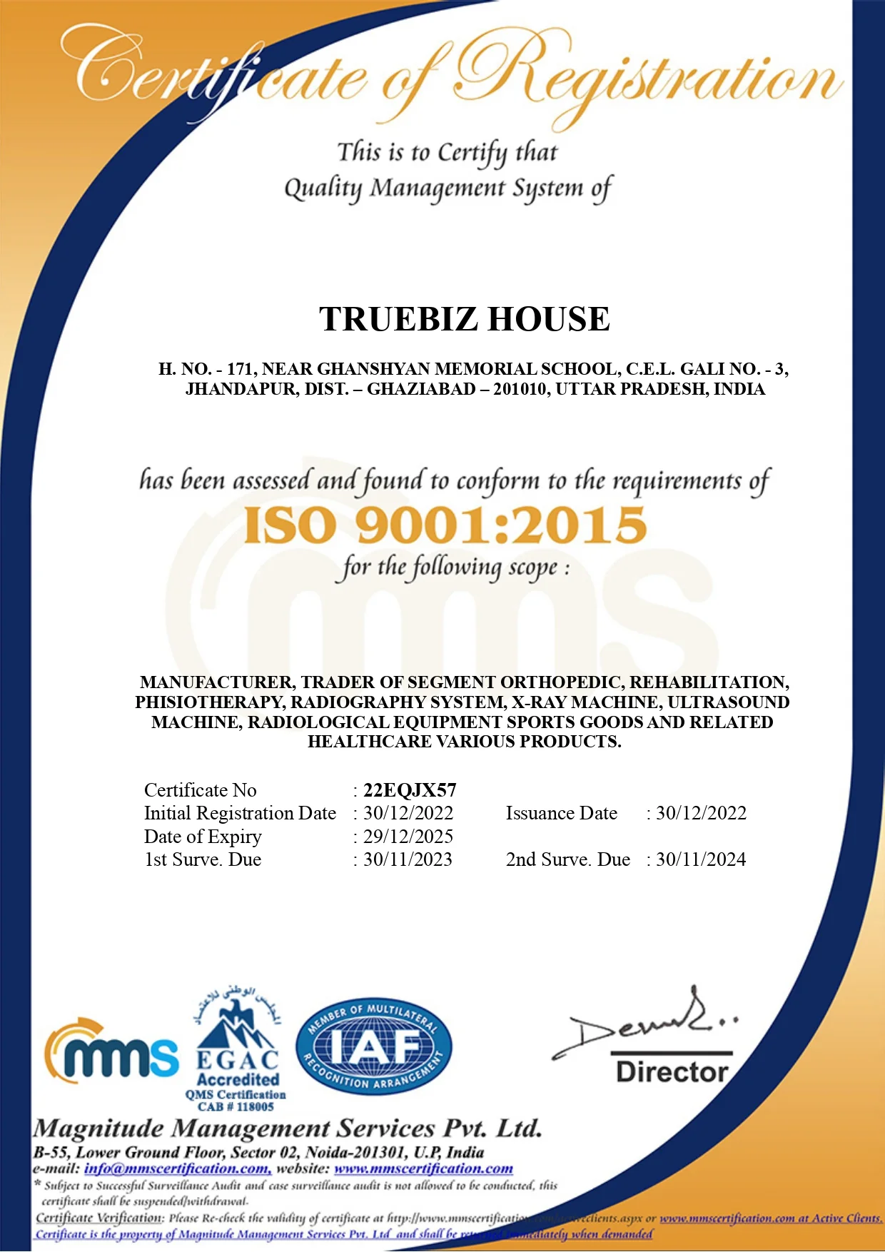 Truebiz Certificate